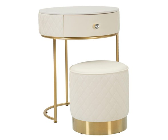 Mauro Ferretti Sharon Schminktisch mit Pouf