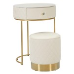 Mauro Ferretti Sharon Dressing Table with Pouf