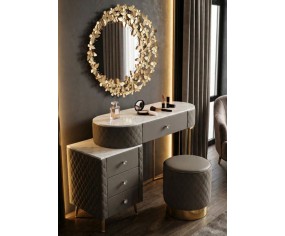 Mauro Ferretti Sharon Dressing Table with Pouf 2