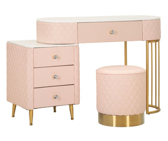 Mauro Ferretti Sharon Dressing Table with Pouf