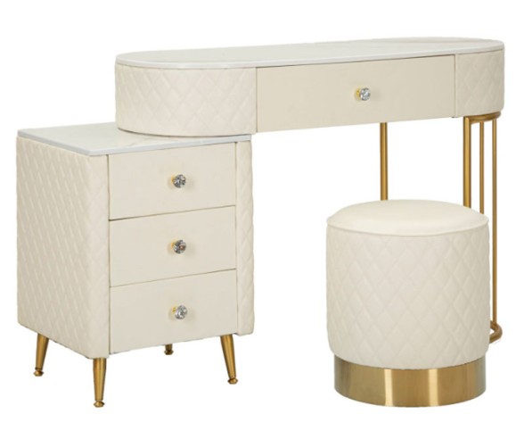 Mauro Ferretti Sharon Dressing Table with Pouf
