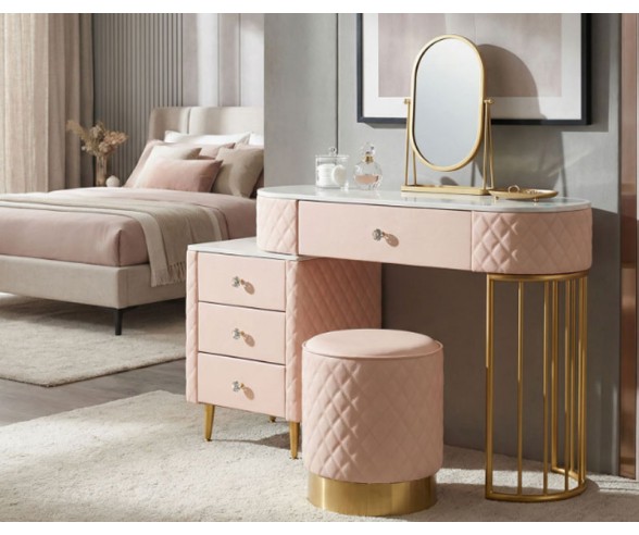 Mauro Ferretti Schminktisch mit Pouf Sharon