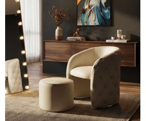 Mauro Ferretti Sessel mit Hocker Zagabria 2