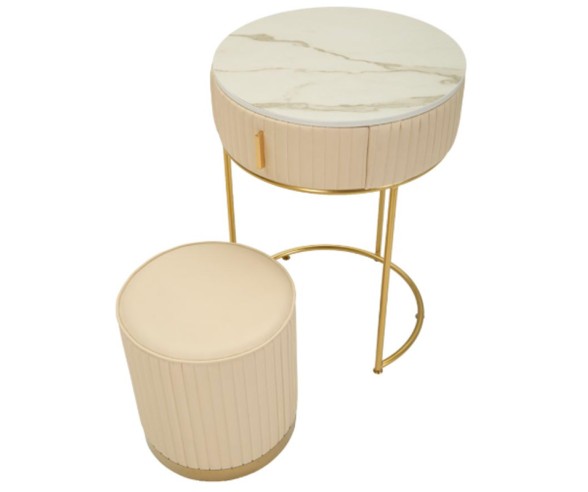 Mauro Ferretti Schminktisch mit Pouf Pok