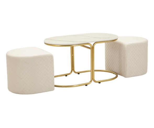 Mauro Ferretti Couchtisch mit 2 Poufs Relax