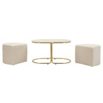 Mauro Ferretti Couchtisch mit 2 Poufs Relax