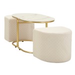 Mauro Ferretti Couchtisch mit 2 Poufs Relax