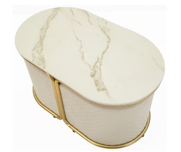 Mauro Ferretti Couchtisch mit 2 Poufs Relax