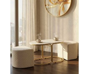 Mauro Ferretti Coffee Table with 2 Poufs Relax 2