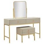 Mauro Ferretti Dressing Table with Mirror and Stool Luxury