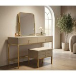 Mauro Ferretti Schminktisch mit Spiegel und Hocker Luxury