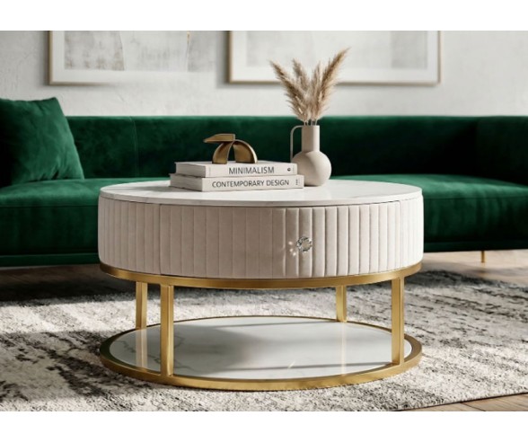 Mauro Ferretti Tavolo da caffè crema Montpellier