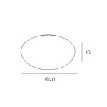 Plafoniera moderna 40cm acrilico ambra