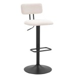 Mauro Ferretti Sgabello bar Light bianco Set 2 pezzi