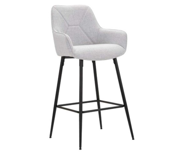 MAURO FERRETTI SGABELLO BAR GRIGIO SET 2 PEZZI