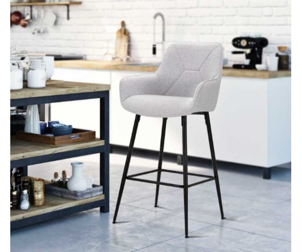 MAURO FERRETTI SGABELLO BAR GRIGIO SET 2 PEZZI