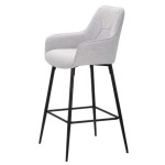 MAURO FERRETTI SGABELLO BAR GRIGIO SET 2 PEZZI