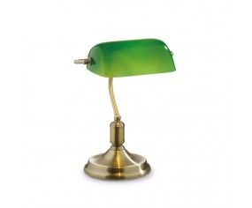 Lampada elegante da scrivania in ottone brunito