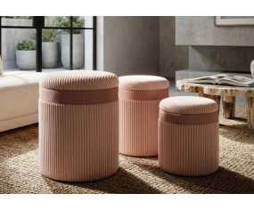 MAURO FERRETTI POUF CONTENITORE CORTINA SET 3 PEZZI 2