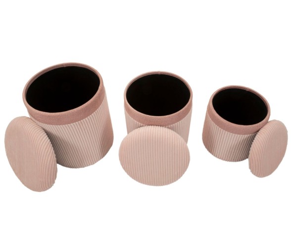 MAURO FERRETTI POUF CONTENITORE CORTINA SET 3 PEZZI