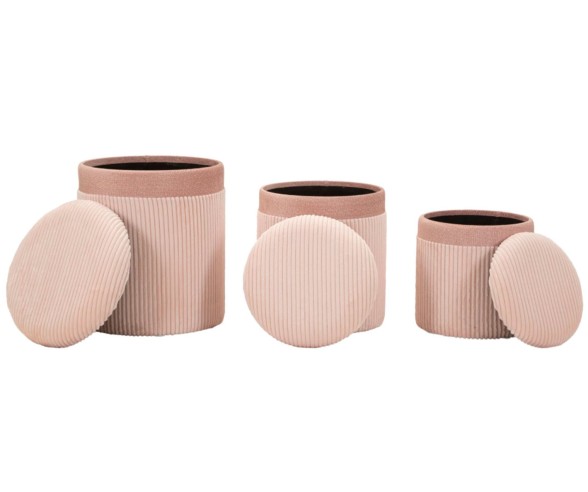 MAURO FERRETTI POUF CONTENITORE CORTINA SET 3 PEZZI