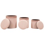 Mauro Ferretti Pouf contenitore Cortina Set 3 pezzi