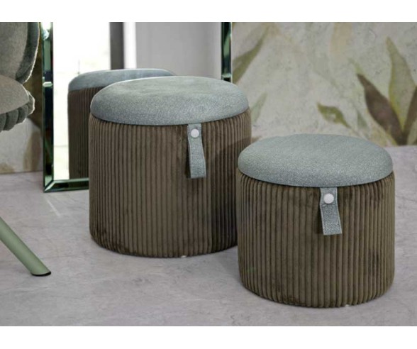 Mauro Ferretti Pouf contenitore set 2 pezzi Bolzano
