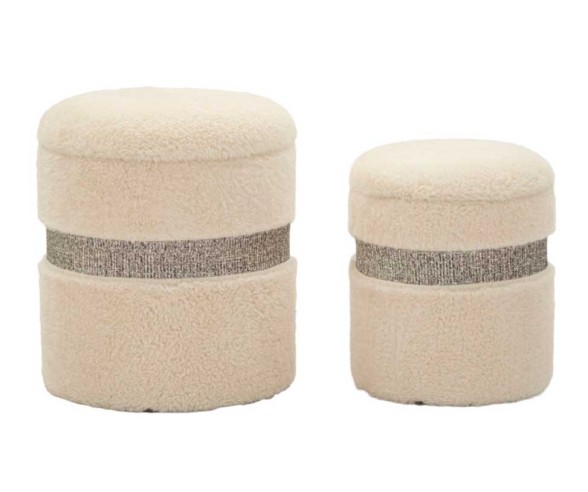 Mauro Ferretti Pouf contenitore set  pezzi Saint-Moritz
