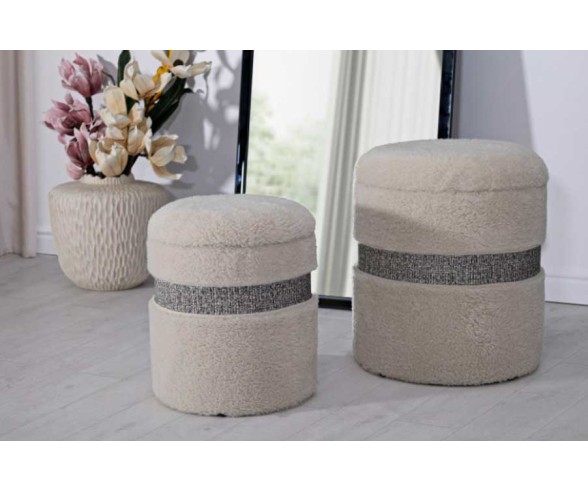 Mauro Ferretti Pouf contenitore set  pezzi Saint-Moritz
