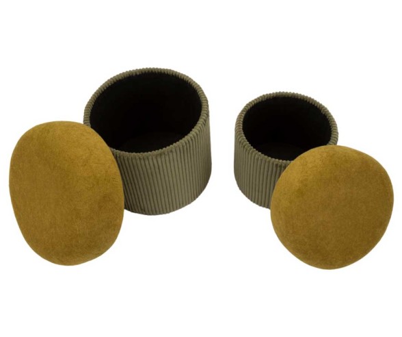 Mauro Ferretti Pouf contenitore set 2 pezzi Aspen