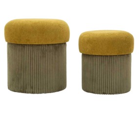 Mauro Ferretti Pouf contenitore set 2 pezzi Aspen