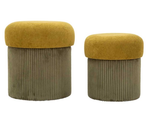 Mauro Ferretti Pouf contenitore set 2 pezzi Aspen