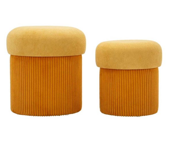 Mauro Ferretti Pouf contenitore set 2 pezzi Aspen