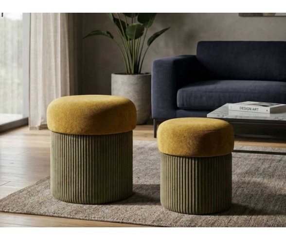 Mauro Ferretti Pouf contenitore set 2 pezzi Aspen