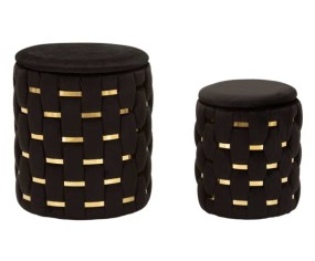 Mauro Ferretti Pouf contenitore set 2 pezzi Shanty