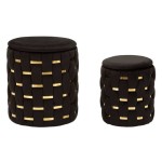 Mauro Ferretti Pouf contenitore set 2 pezzi Shanty