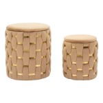Mauro Ferretti Pouf contenitore set 2 pezzi Shanty