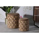 Mauro Ferretti Pouf contenitore set 2 pezzi Shanty