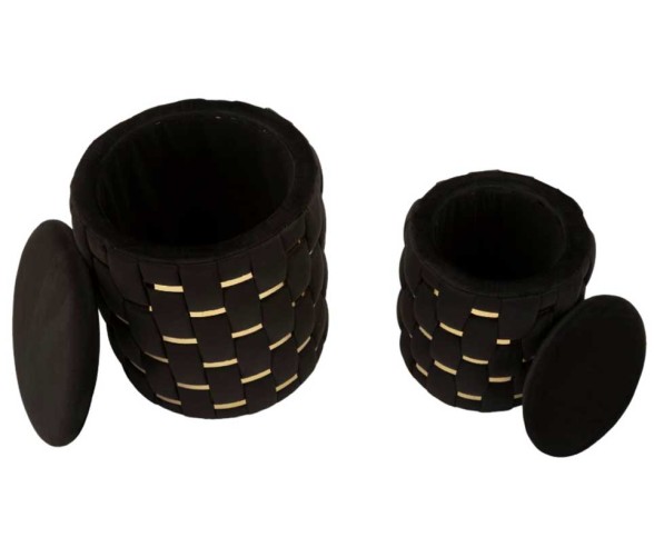 Mauro Ferretti Pouf contenitore set 2 pezzi Shanty