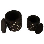Mauro Ferretti Pouf contenitore set 2 pezzi Shanty