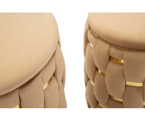 Mauro Ferretti Pouf contenitore set 2 pezzi Shanty