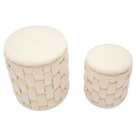 Mauro Ferretti Pouf contenitore set 2 pezzi Shanty