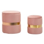 Mauro Ferretti Pouf contenitore set 2 pezzi Sheffild