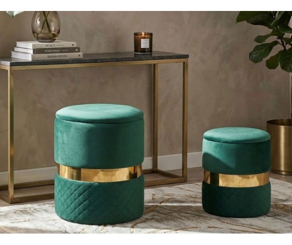Mauro Ferretti Pouf contenitore set 2 pezzi Sheffild