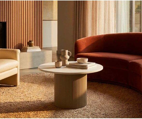 Mauro Ferretti Frankfurt Marmor Brauner Couchtisch