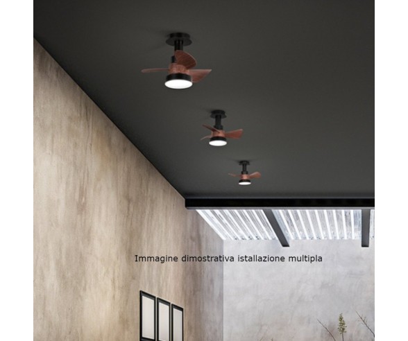 Mini ventilatore da soffitto con luce e telecomando