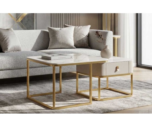 Mauro Ferretti Paar Couchtische Beauty