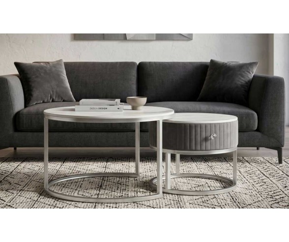 Mauro Ferretti Pair of Greys Coffee Tables