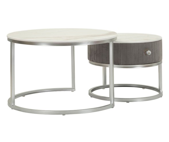Mauro Ferretti Pair of Greys Coffee Tables