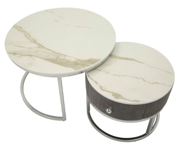 Mauro Ferretti Pair of Greys Coffee Tables